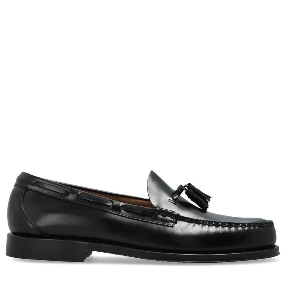 G. H. Bass Weejuns Mens Black Leather Larkin Slip On Tassel Loafers Size 10.5 EE